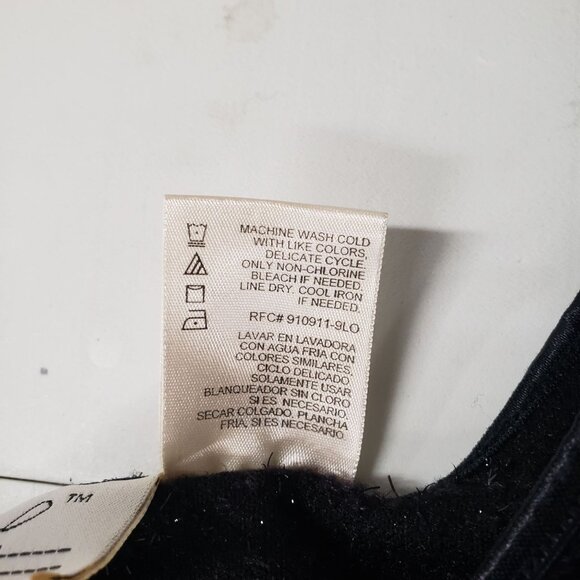 Vintage Kathie Lee Womens V Neck Black Metallic Knit Top Party Glam Sparkly Y2K - Picture 6 of 6